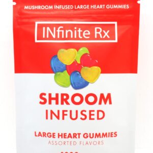 INfinite Rx Shroom Infused ,Large Heart Gummies Edibles,front Bag